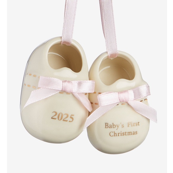 The Unbranded Brand Other - Baby's First Christmas Ornament with Pink Ribbon